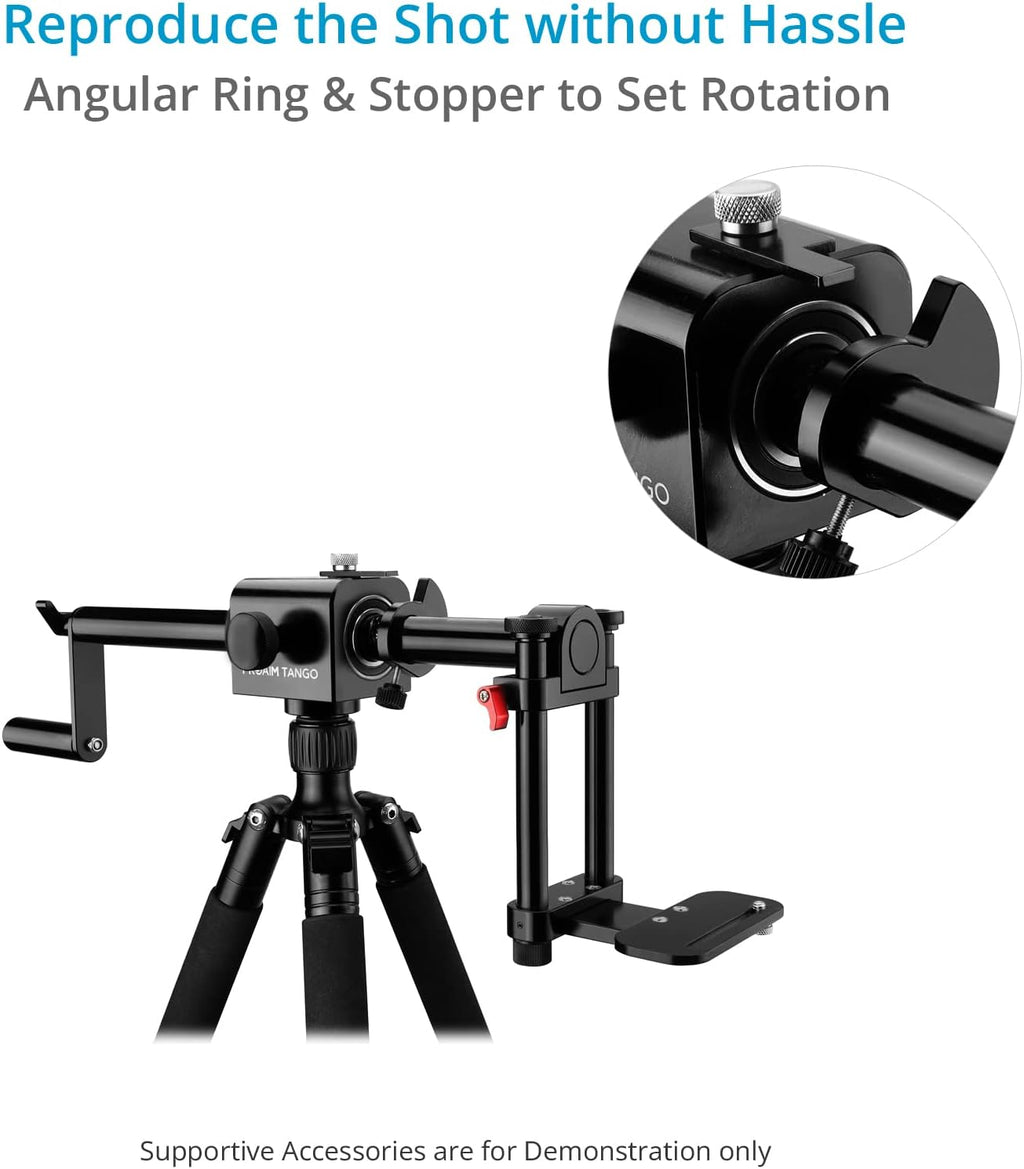 PROAIM Tango 360° Camera Rotating Dutch Angle Rig for DSLR Cameras. Height Adjustable. Payload up to 2.27kg/5lb. (P-TNGO-01)