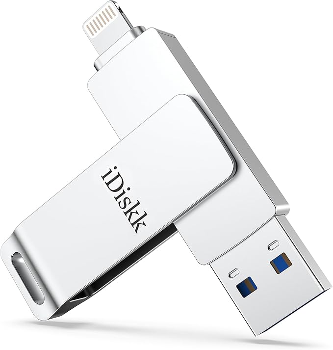 iDiskk 256GB iPhone Photo Storage Stick MFi Certified Flash Drive Photo Stick for iPhone (14/13/12/12 pro/12 pro max/11/11 Pro/XR/X) Flashdrive for iPhone iPad MacBook/Laptops/PC for Photos Videos