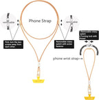 cell phone lanyard Detachable Phone Chain Strap Leather 2-in-1 phone wrist strap