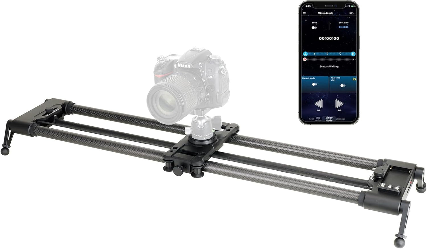 Konova New G1 Wireless Motorized Integrated Carbon Slider for Video, Time Lapse, Stop Motion, Parallax Panormaic Shooting (60cm (23.6"))