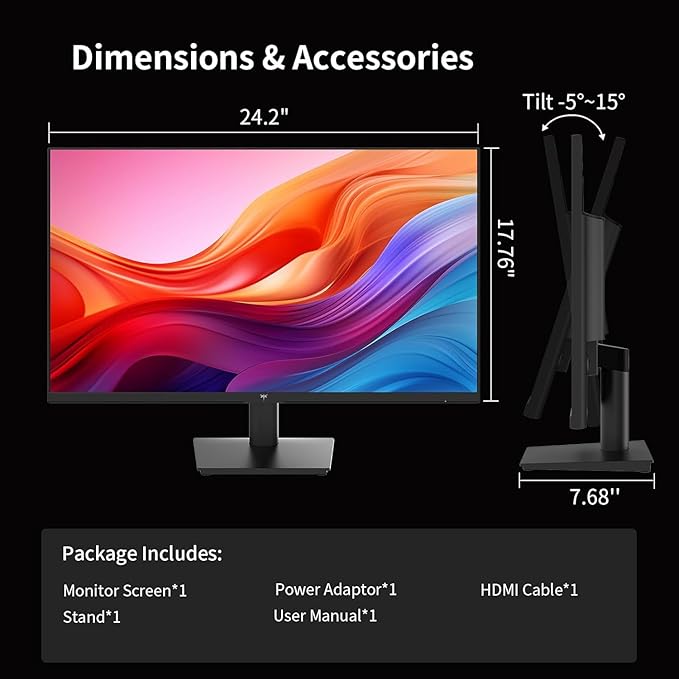 KTC 27 Inch QHD(2560 * 1440) 100Hz Computer Monitor - IPS Panel, Anti-Blue Light Screen, 100% High Color Gamut, 123% sRGB, Support FreeSync and GSync, PC Monitor for Casual Gaming and Working