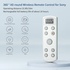 Camera Rechargeable Shutter Release for Sony, AODELAN Wireless Remote Control Zoom Focus Record Compatible with Sony ZV-E10,ZV-1F,ZV-1,A6400,A6700,A7C,A7III,A9,A9 II,DSC-RX0 II,Replace RMT-P1BT(White)