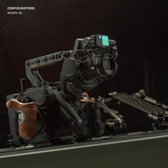 Tilta Advanced Left Side Wooden Handle (Ronin 4D - Type IX) | Black Walnut Wood & Aluminum Alloy Build | Quick Release Button