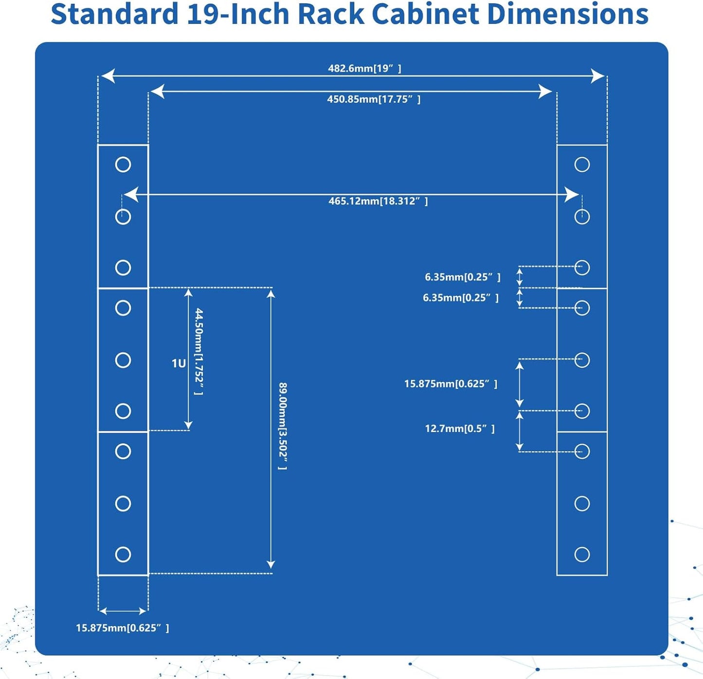10 Outlet Horizontal 1U PDU Rack Mount Power Strip - Surge Protection,10 Individual Led Switches，AC 100V-240V-15A.for Network Server Racks, 6 ft Heavy Power Cord, ETL Listed