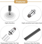 MECCANIXITY 4pcs Stylus Pens for Touch Screens Universal Capacitive Stylus Pencil Sensitivity for Phone Tablet Touch Screen Device,Black Blue Purple Pink