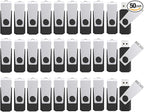(Not 128GB) 128MB Flash Drives 50 Pack, Wooolken USB 2.0 Thumb Drive with Lanyards Bulk USB Sticks for Weddings,Office, School, Data Storage Backup