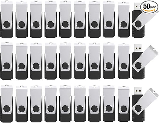 (Not 128GB) 128MB Flash Drives 50 Pack, Wooolken USB 2.0 Thumb Drive with Lanyards Bulk USB Sticks for Weddings,Office, School, Data Storage Backup