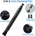 Camkix 14-in-1 Camera Lens Cleaning Kit - Includes Advanced Large Silicone Air Blower, 2in1 Lens Cleaning Pen, Dry Swabs, Cleaning Paper, 30 ML Optical Lens Spray for Mirrorless Cameras, APS-C, DSLR
