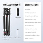 NEEWER Basics Camera Tripod Monopod, 71" Aluminum Heavy Duty Portable Travel DSLR Cell Phone Stand with 360° Ball Head Cellphone Holder Mount Compatible with iPhone for Filming Video Recording, TP15