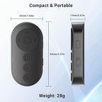 Wireless Phone Camera Remote Control with Zoom in/Out, Versatile Shutter for iPhone, Page Turner for e-Book Reading, Short Video Scroller for Tiktok