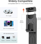 71" Phone Tripod Selfie Stick with Wireless Remote & 2 Fill Lights, Extendable Phone Stick for iPhone, Android, Camera & GoPro, S30 Portable Travel Tripod for Vlogging, Live Streaming(Black)