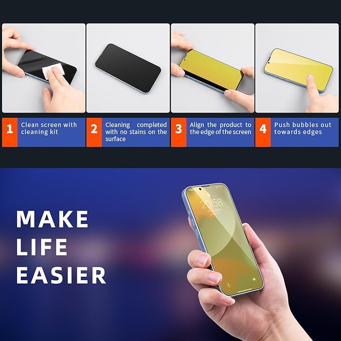 for iPhone 11/iPhone xr Privacy Colorful Screen Protector - Privacy screen,Anti-Blue Light,Anti-Glare,Anti-Scratch,Filter Screen Ultraviolet Colorful Screen Protector