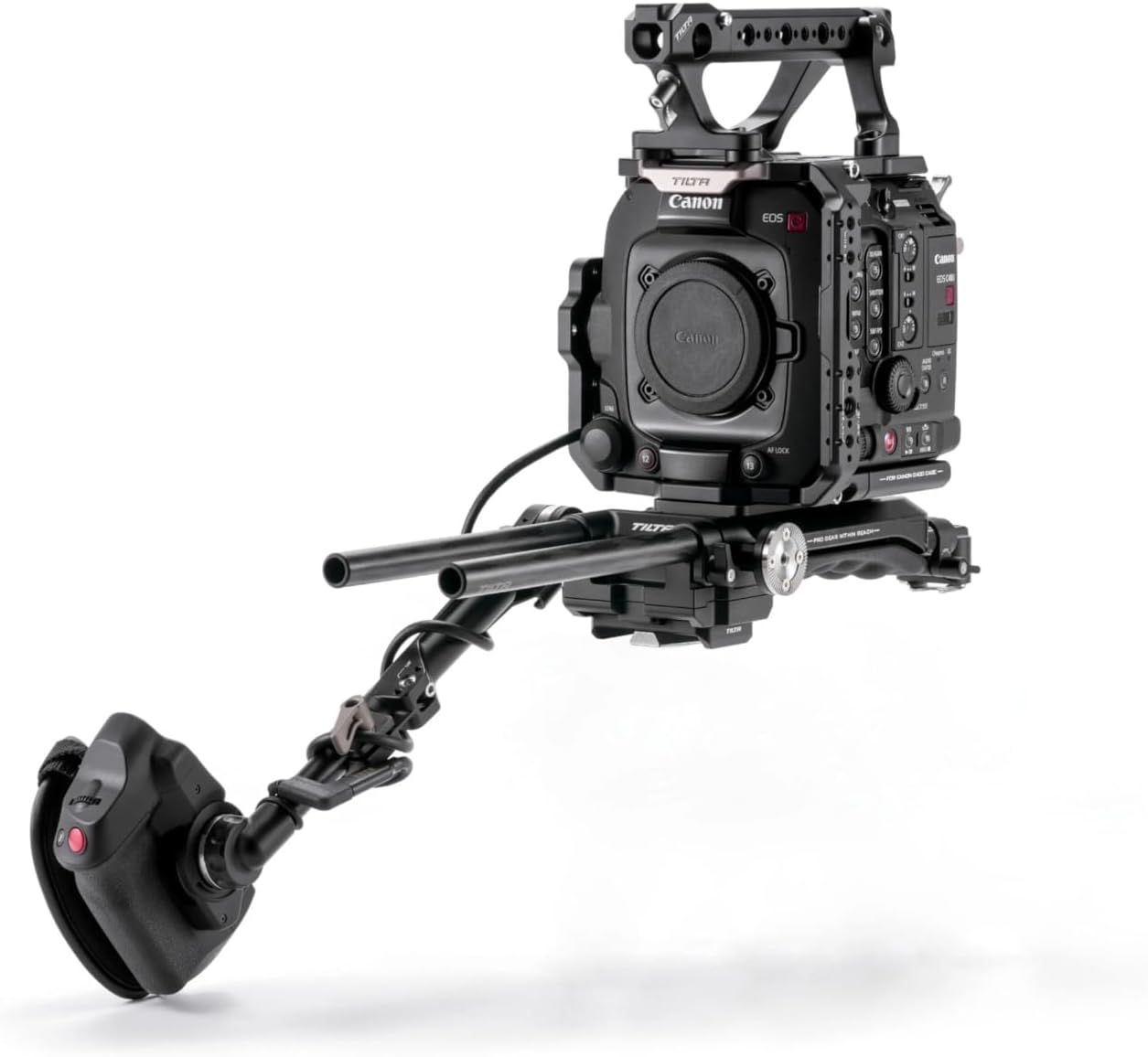 Tilta Camera Cage Pro Kit V-Mount for Canon C400 | Includes Cage, Battery Plate, Shoulder Baseplate, Right Side Arm & More | Arri Rosette, NATO Rail, 3/8"-16 & 1/4"-20