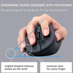 ELECOM Wireless Ergonomic Shape Mouse, 2.4GHz with Mini USB Receiver, Silent Click, Right Hand 2000DPI, 5 Buttons, Optocal Sensor, Compatible with PC, Mac, Laptop, EX-G, Lsize Black (M-XGL30DBSKBK)