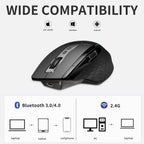 RAPOO Wireless Keyboard and Laser Mouse Combo,Multi Device (Bluetooth 4.0+3.0+2.4G) Keyboard and Mouse Set,Ultra-Slim Computer Keyboard Compact Design for Windows/Android/Mac OS