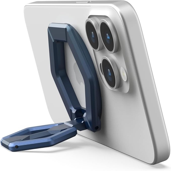 URBAN ARMOR GEAR UAG Magnetic Ring Stand Compatible with MagSafe Magnet, Removable Metal Finger Ring Grip 360 Rotation Adjustable Kickstand for iPhone 16/15, Galaxy S25, S24, Mallard/Bright Blue
