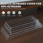 Acrylic Keyboard Dust Cover,60/61/64 Keys Transparent Mechanical Keyboard Protective Cover,Compatible with Computer Gaming Keyboards (11.5''x4.02''x0.87'')