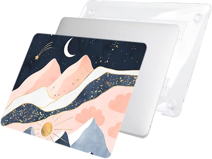 LanBaiLan Compatible for MacBook Pro 13 inch with Touch Bar 2022 2020 2019 2018 2017 2016 Release M1 M2 A2338 A2289 A2251 A2159 A1989 A1706 A1708, Laptop Hardshell Case & Keyboard Cover, Sun Mountain