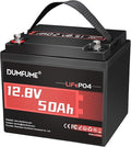 12.8V 50Ah LiFePO4 Lithium Battery, Built-in 50A BMS,640Wh Capacity, 4000+ Cycles, Low-Temp Protection,Perfect for RV, Camping, Trolling Motor, and Home Energy Storage
