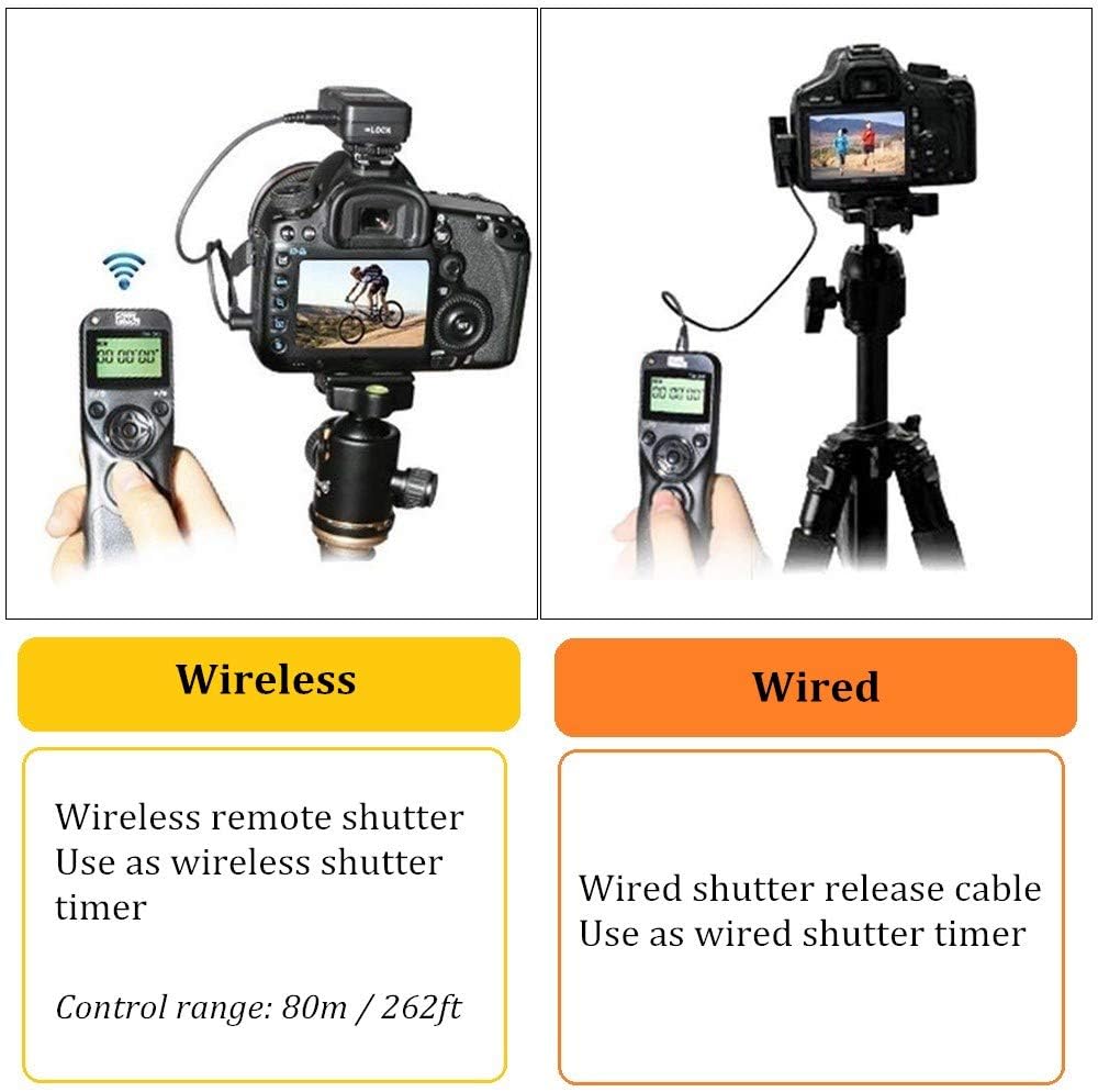 Pixel Wireless Timer Remote Shutter Release TW283-L1 Wireless Remote Control Wire Release Compatible with Panasonic S5 S1H S1R S1M S1 G95 G91 FZ10002 G9 GH5 G85 G81 GX8 GX7 GH4 GH3 FZ2500 FZ2000