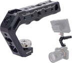 Cold Shoe Camera Handle Grip with ARRI Pin & Triple Threads - CNC Aluminum Top Handle for DSLR/Camera Cage/Monitor/Microphone (15kg Load) 62078
