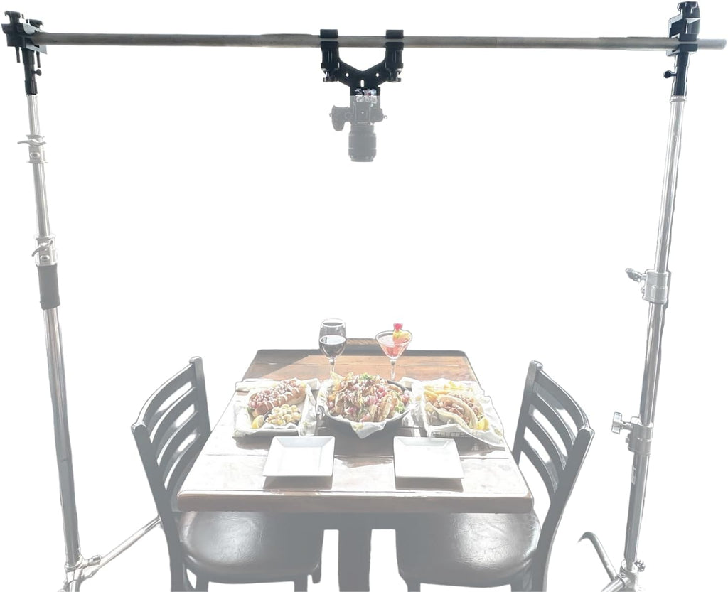 Glide Gear OH 75 Overhead Mount – DSLR, Smartphone – 6ft Adjustable Pole, Top-Down Rig, 15lb Capacity, Aluminum Build