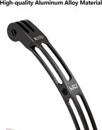 HSU Aluminum Alloy Curved Extension Arm (5.3”) Metal Pole Mount Helmet Stick Extension Arm Mount for GoPro Hero 13/12/11/10/9/8/7/6 Black, DJI Osmo Action 4/3 and More Action Cameras (Black)