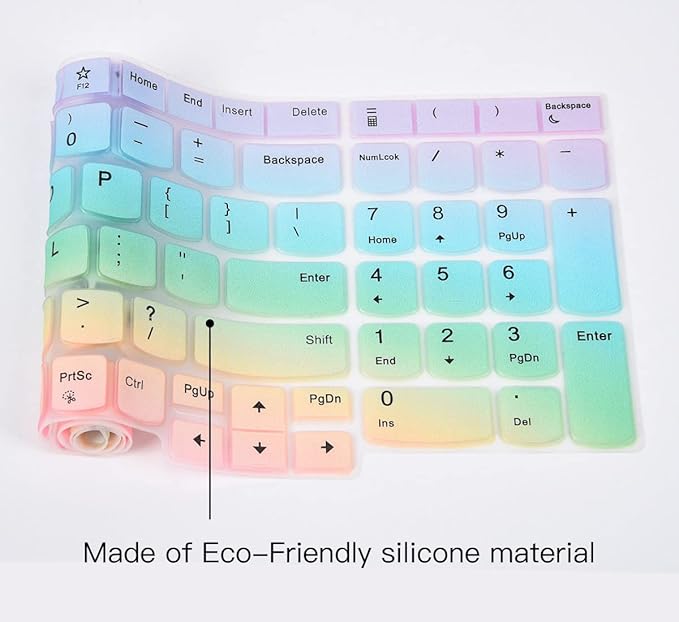 Keyboard Cover for Lenovo ThinkPad E15 Gen 4/3/2 E580 E590 E595, ThinkPad L15 Gen 2/1 L580 L590, ThinkPad T15 T15p P51s P52 P52s P53 P72 P73 T570 T575 T580 T590(NOT for P51 T560 T550) -Colorful