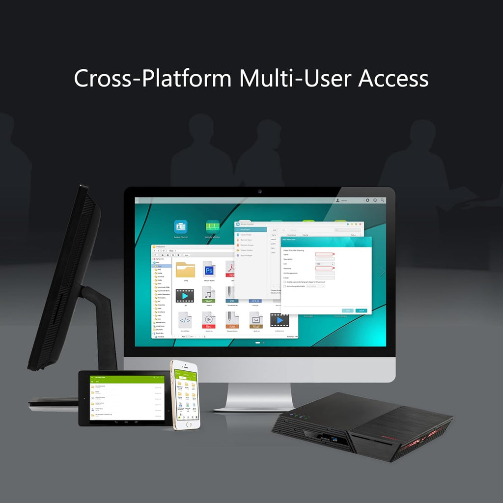 Asustor FLASHSTOR 6 Gen2 FS6806X, 6 Bay All M.2 SSD NAS, AMD Ryzen Quad-Core 2.3GHz, 8GB RAM DDR5, 10GbE Port, USB4 Type-C, Network Attached Storage for Video & Content Creators (Diskless)