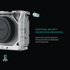 Tilta Full Camera Cage for ZV-E1 | Cold Shoe, NATO Rail, M3 and 1/4"-20 Threads Mounts | Silver