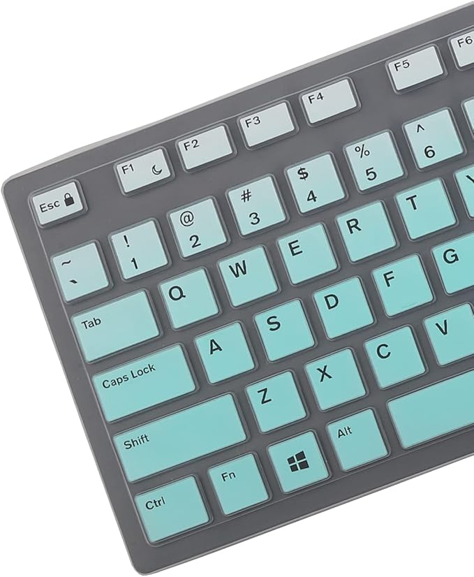 Keyboard Cover Skin for Dell KM636 KB216 KB216t KB216d KB216p Wired & Wireless Keyboard, Dell Optiplex 5250 3050 3240 5460 7450 7050, Dell Inspiron Desktop 24" 27" 5400 5490 7700 7790 3475 3670 3477