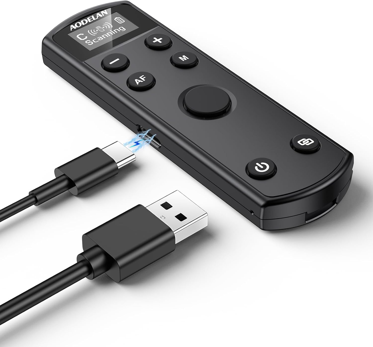 AODELAN for Canon Rechargeable Wireless Shutter Release Camera Remote Control Zoom Focus Compatible with R50,G7X Mark III,R6 Mark II,R5,R6,M6 Mark II,M200,M50,90D,200D,Replace Canon BR-E1(Black)