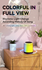 Aura-Sync Surround TWS/RGB-Color Speaker, Small, Brown