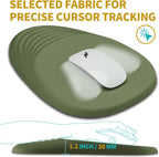 Hokafenle Ergonomic Mouse Pad Wrist Support with Stepped-Wedge Design, Wrist Rest Pain Relief Mousepad Filled with Memory Foam, Carpal Tunnel Mousepad for Wireless Mouse(12x8 inch, Dark Green)