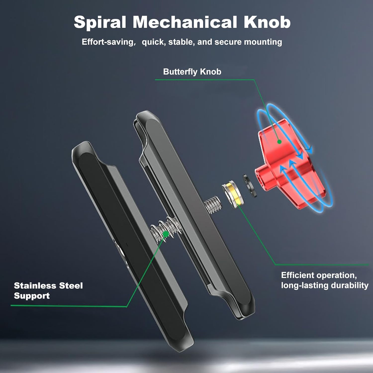 Clamp Mount for Action Camera, Super Camera Clamp Mount with Double Ball Head Magic Arm Fit for DJl,Go pr0, lnsta36o X5 X4 X3，Motorcycle Rearview Mirror Mounts & Aluminum Alloy - 360°Rotating, 78004