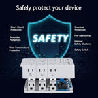 Surge Protector Nikleb 2-Pack, Multi Outlet Plug with 4 USB, Wall Charger Box Multiports Total 4.8A, Electrical Outlet Splitter, Plugs for Outlets Wall Mount, USB Power Adapter Low Profile