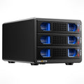 3 Bay 10Gbps Hard Drive Enclosure with Cooling Fan for 2.5“/3.5" SATA HDD/SSD with USB A/C 3.2 Gen 2, Support Hot Swappable, Daisy Chain Expansion, Tool-Free, DAS(NO RAID/NAS)