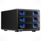 3 Bay 10Gbps Hard Drive Enclosure with Cooling Fan for 2.5“/3.5" SATA HDD/SSD with USB A/C 3.2 Gen 2, Support Hot Swappable, Daisy Chain Expansion, Tool-Free, DAS(NO RAID/NAS)