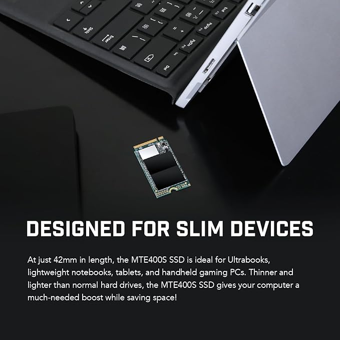 Transcend 1TB MTE400S M.2 2242 PCIe Gen3x4 SSD, Compatible with Ultra-Thin Laptops, Dram-Less Low Power, Up to 2000MB/s, TLC - TS1TMTE400S