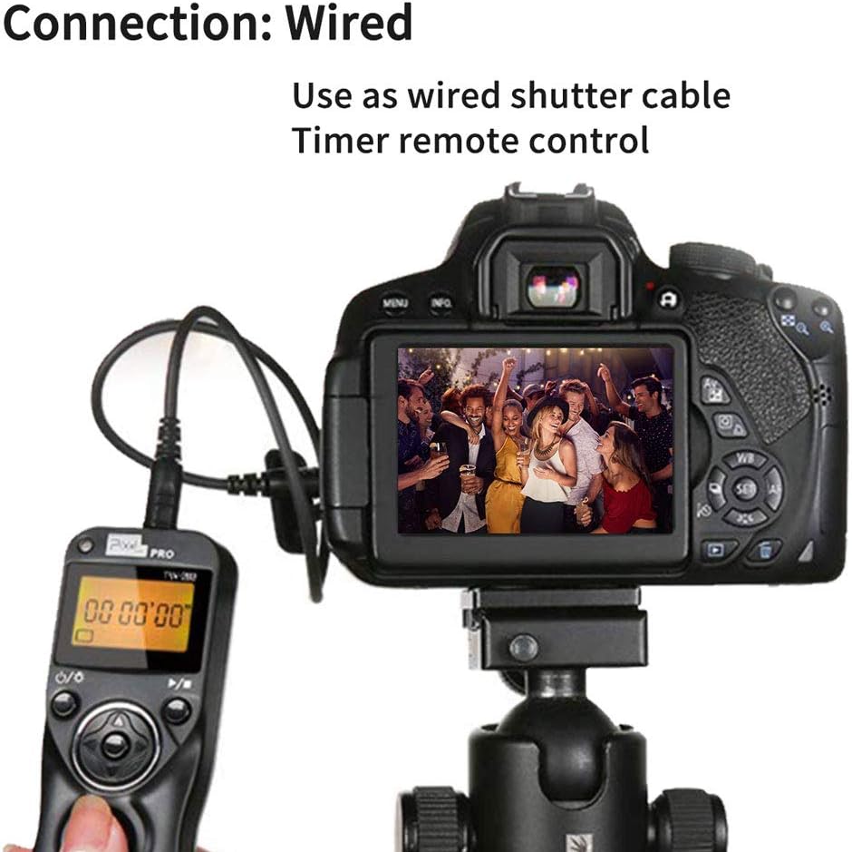 Wireless Shutter Release Comaptible for Canon, Pixel TW-283 E3/N3 Wireless Remote Control Timer Shutter Release Cable Compatible for Canon EOS 1300D 1100D 760D 750D 5D IV III 1D 6D II 7D