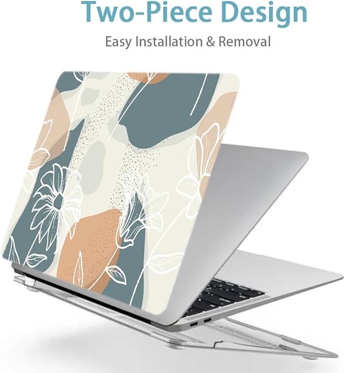 LanBaiLan Compatible for MacBook Pro 13 inch with Touch Bar 2022 2021 2020 2019 2018 2017 2016 M1 M2 Chip A2338 A2289 A2251 A2159 A1989 A1706 A1708, Laptop Hardshell Case & Keyboard Cover,Art Flower