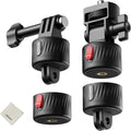 NEEWER GP-24 Action Camera Mount Accessories Kit for POV Shots, 4 in 1 ABS Magnetic Quick Release Mount with 1/4" Thread & Cleaning Cloth Compatible with GoPro DJI Osmo Action Insta360