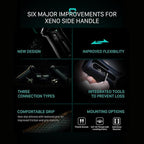 Tilta Xeno Side Handle for Filmmakers & Cameras - Black | Secure Connection & Helps Prevent Rotation | Adjustable Height | Textured Silicone Grip | Convenient Assembly (NATO)