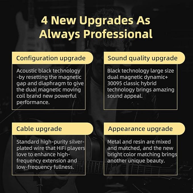 KZ ZSN Pro X in Ear Monitor Earphone 1BA 1DD Wired Earphone HiFi Sport Gaming Earbuds Headphones Compatibility for Phone Computer Tablet