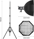 Bi-Color LED Video Light, GVM 200W Photography Lighting with Bowens Mount, Continuous LED Lighting Dimmable 3200K-5600K, CRI97+, APP Control System, YouTube, Portrait Studio Lighting Kit with Softbox