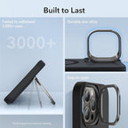 ESR for iPhone 15 Pro Max Case, MagSafe Silicone Case with Stand, Military-Grade Protection, Built-in Camera Stash Stand, Magnetic Phone Case for iPhone 15 Pro Max, Cloud Series, Black