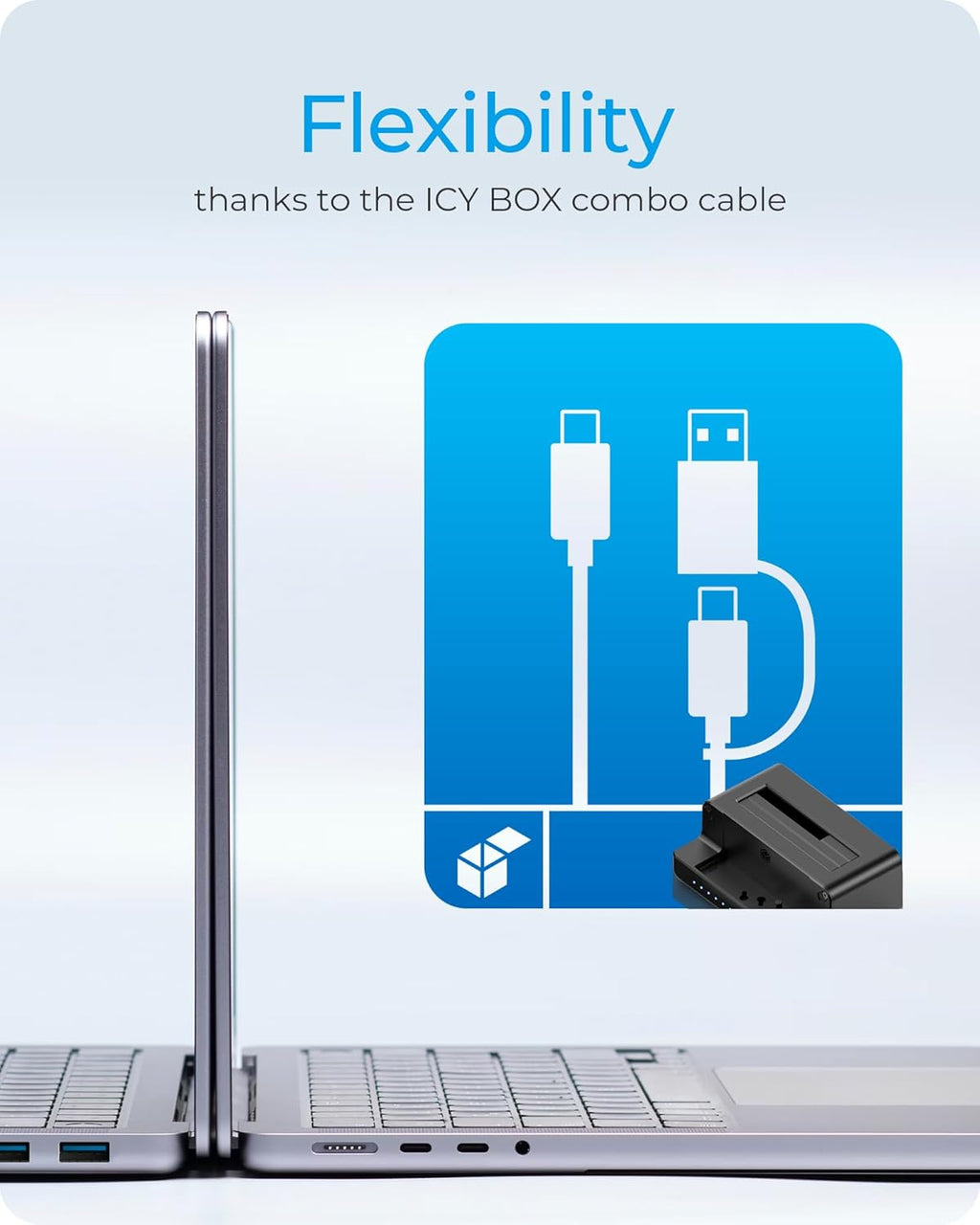 M.2 NVMe & SATA SSD/HDD Hard Drive Docking Station, ICY BOX USB-C 10Gbps M.2 NVMe&SATA Cloner&Reader, Dual Bay Hard Drive cloner for 2.5"/3.5" SSD&HDD Hard Drives, 2 Way Offline Cloning Clone Station