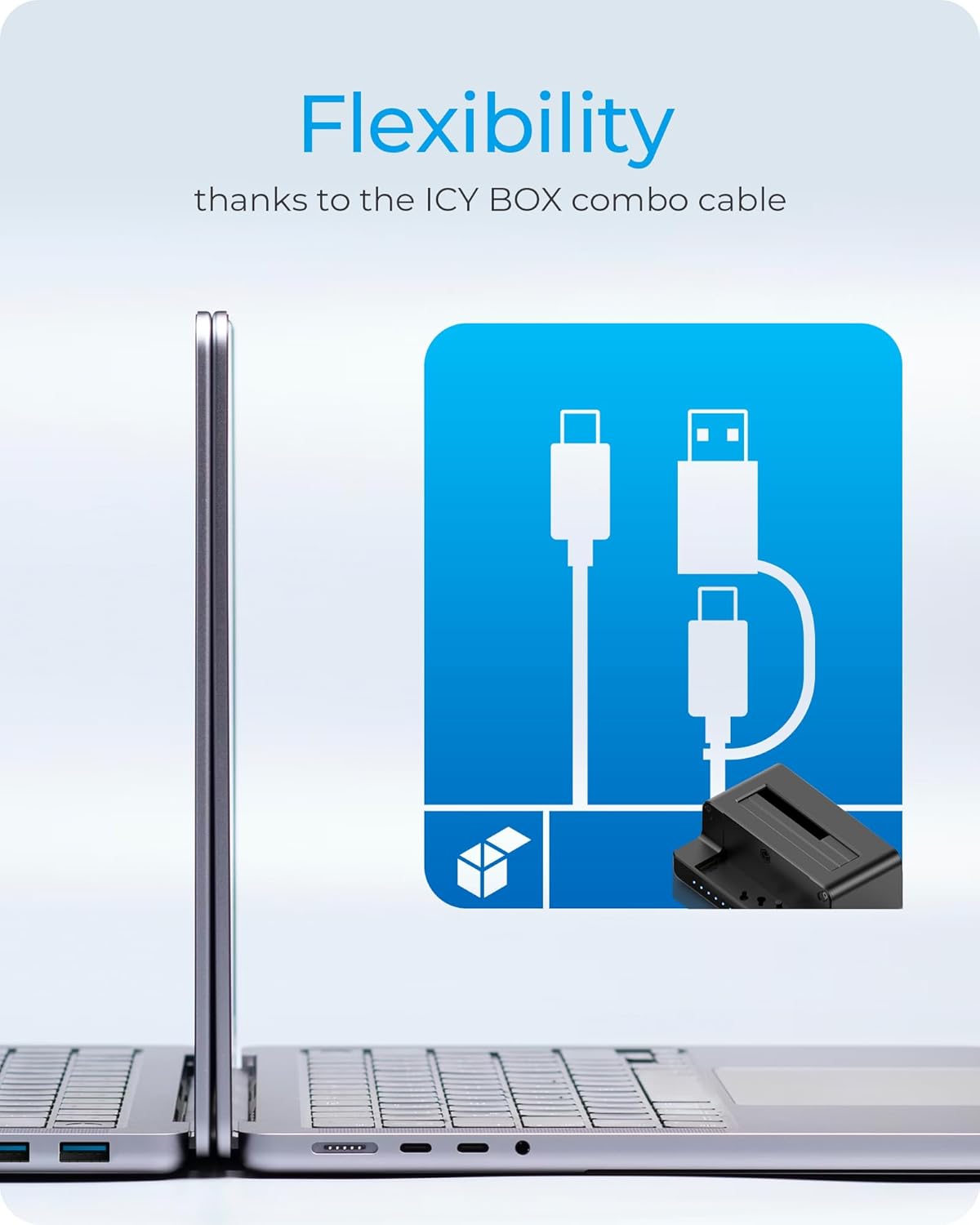 M.2 NVMe & SATA SSD/HDD Hard Drive Docking Station, ICY BOX USB-C 10Gbps M.2 NVMe&SATA Cloner&Reader, Dual Bay Hard Drive cloner for 2.5"/3.5" SSD&HDD Hard Drives, 2 Way Offline Cloning Clone Station