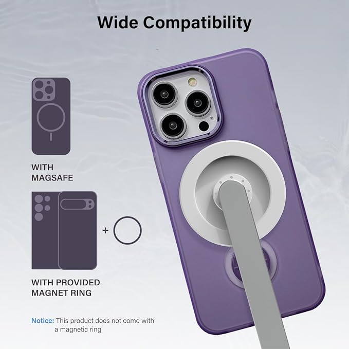 PHOPIK 35" Magnetic Selfie Stick Phone Tripod, Extendable Phone Tripod with Cold Shoe and Remote,Compatible with iPhone/Android/Sport Camera Perfect for Video Recording/Selfies/Insta360 x5（White）