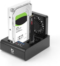 M.2 NVMe & SATA HDD Docking Station,10Gbps USB3.2 Gen2 SSD Cloner for M.2 NVMe SSD + SATA 2.5”/3.5” HDD Converter, Offline Cloning, Tool-Free, Cooling Fan